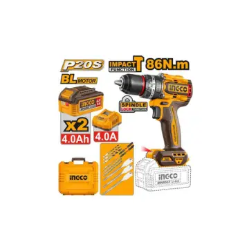 Taladro 20V BL 86n con 2 baterias 4a y cargador en maletin plastico