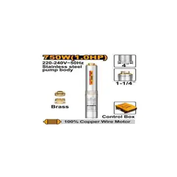 Bomba sumergible de 1½hp-112m- 6,7metros cubicos/h - 1-1/4" salida